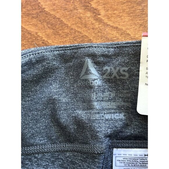 Reebok Womens OS Lux 3/4 Tight Compression Athletic Pants Gray NWT 2XS (XXS) - Picture 3 of 7